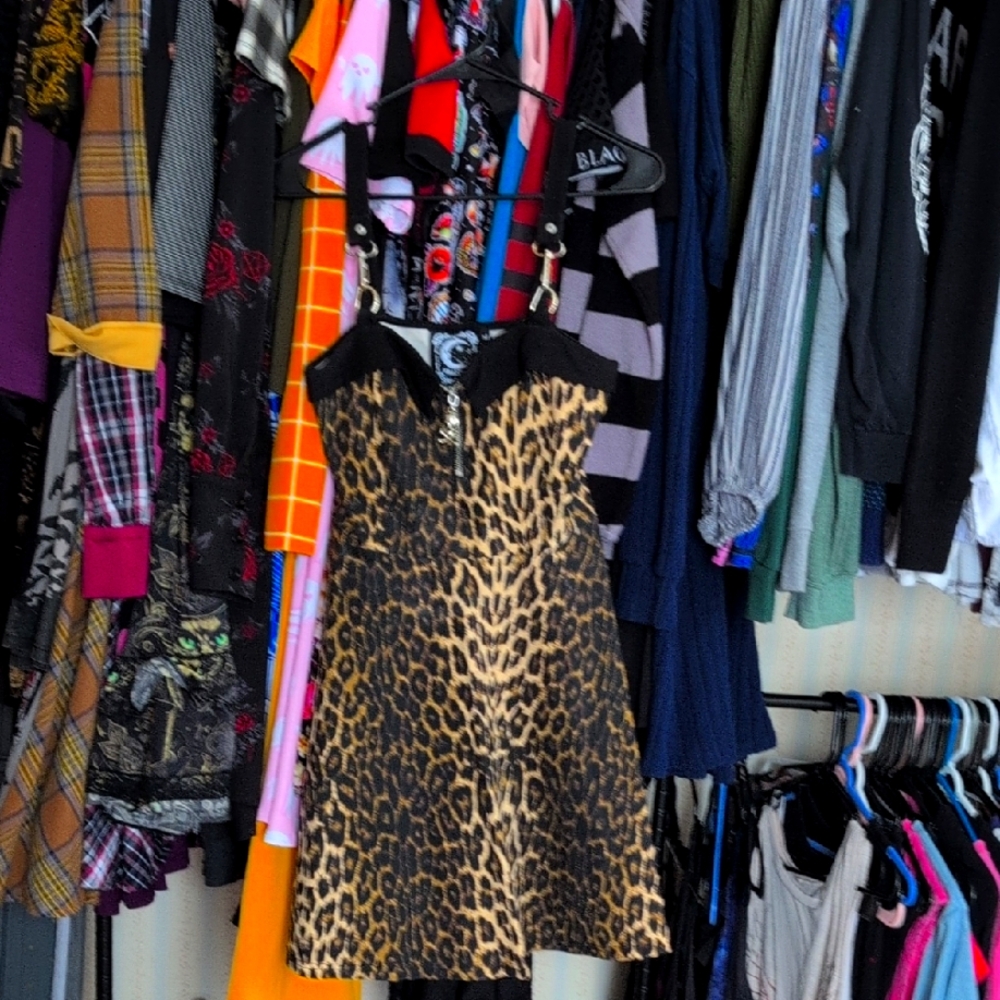 Killstar Leopard Print Dress Medium.